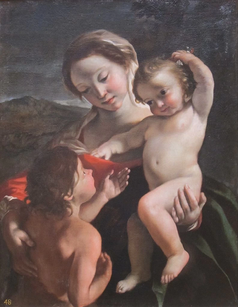 Giovanni Lanfranco-273-La Madonna con il Bambino e San Giovanni Battista - Getty Center, Los Angeles